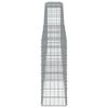 vidaXL Συρματοκιβώτια Τοξωτά 6 τεμ. 400x30x80/100 εκ. Γαλβαν. Ατσάλι