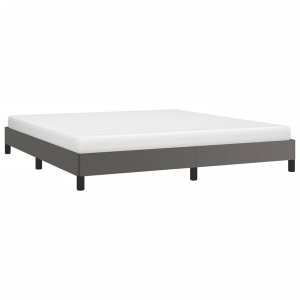 vidaXL Πλαίσιο Κρεβατιού Γκρι 180x200 εκ. από Συνθετικό Δέρμα