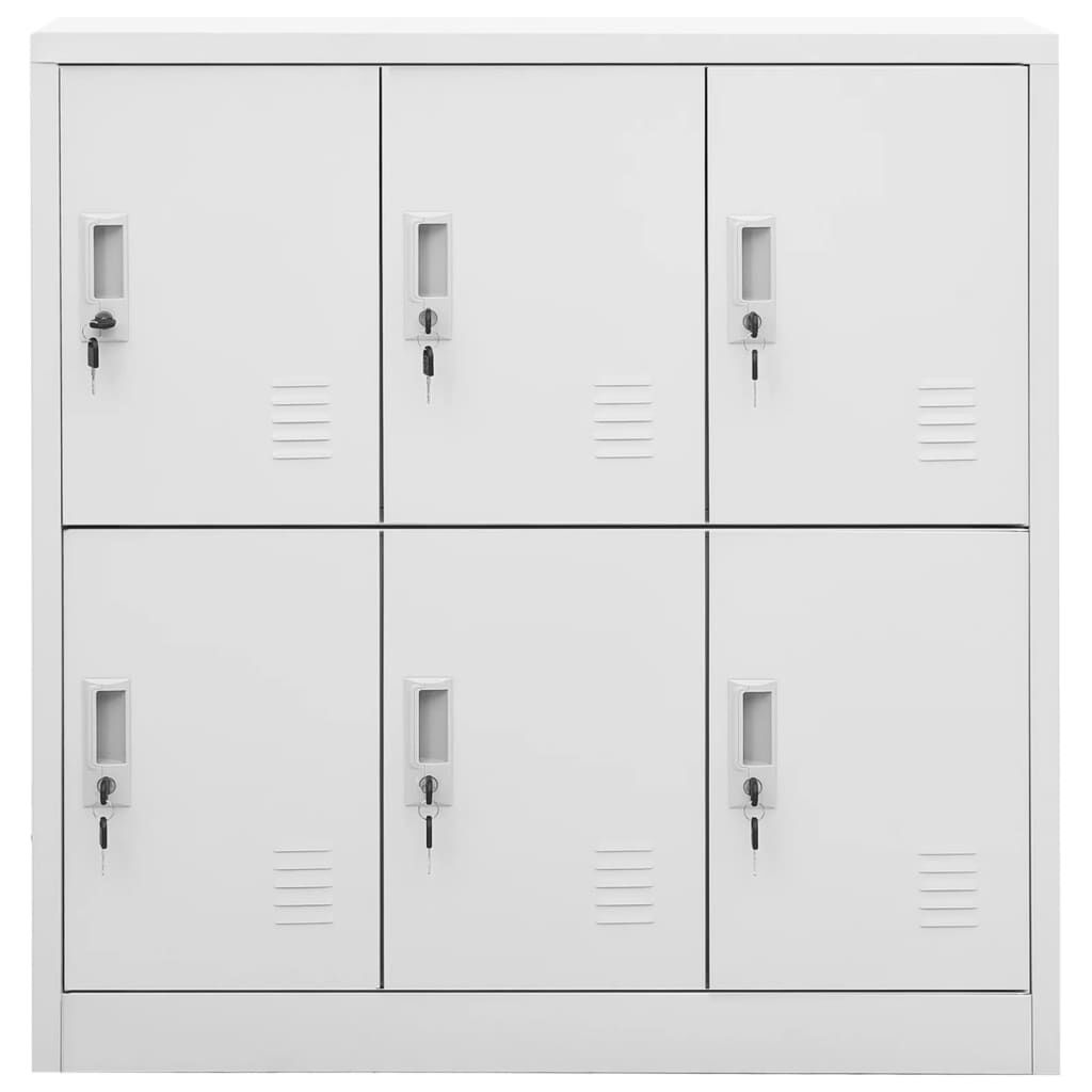 vidaXL Φοριαμοί 2 τεμ. Ανοιχτό Γκρι 90 x 45 x 92,5 εκ. Ατσάλινοι