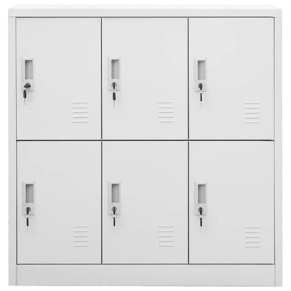 vidaXL Φοριαμοί 2 τεμ. Ανοιχτό Γκρι 90 x 45 x 92,5 εκ. Ατσάλινοι