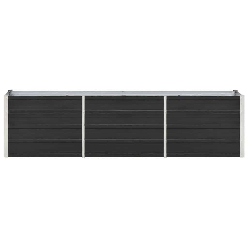 vidaXL Ζαρντινιέρα Υπερυψωμένη Ανθρακί 240x40x45 εκ. Γαλβαν. Χάλυβας
