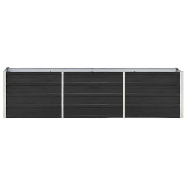 vidaXL Ζαρντινιέρα Υπερυψωμένη Ανθρακί 240x40x45 εκ. Γαλβαν. Χάλυβας