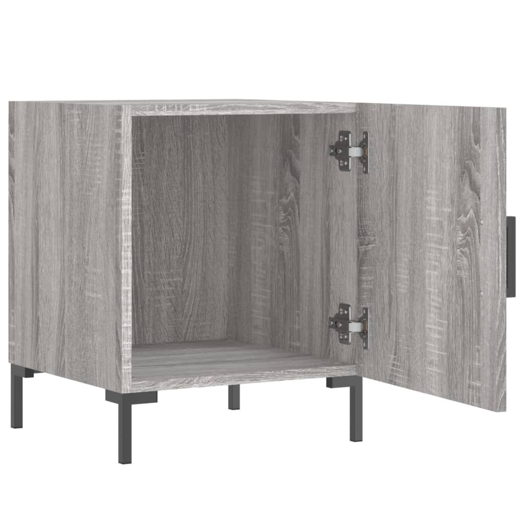 vidaXL Κομοδίνα 2 τεμ. Γκρι Sonoma 40 x 40 x 50 εκ. από Επεξεργ. Ξύλο