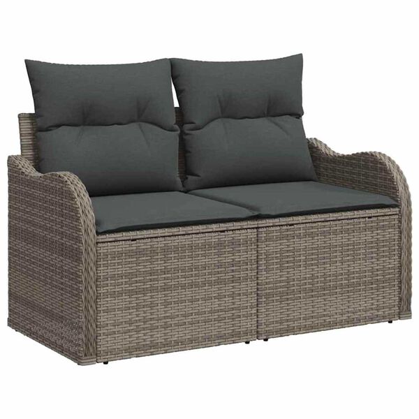 vidaXL Σετ Καναπέ Κήπου 12 pcs Γκρι συνθετικό ρατάν