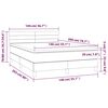 vidaXL Κρεβάτι Boxspring με Στρώμα Σκούρο Μπλε 140x200 εκ. Βελούδινο