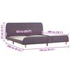 vidaXL Σκελετός Κρεβατιού Χωρίς Στρώμα Taupe 150x200 εκ. Υφασμάτινο