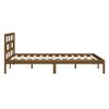 vidaXL Σκελετός κρεβατιού Honey Brown 150x200 cm King Size Μασίφ Ξύλο