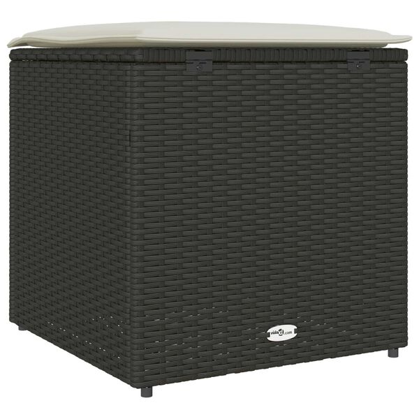 vidaXL Κουτί μαξιλαριών Μαύρο 50x50x50 εκ Πολυεστέρας