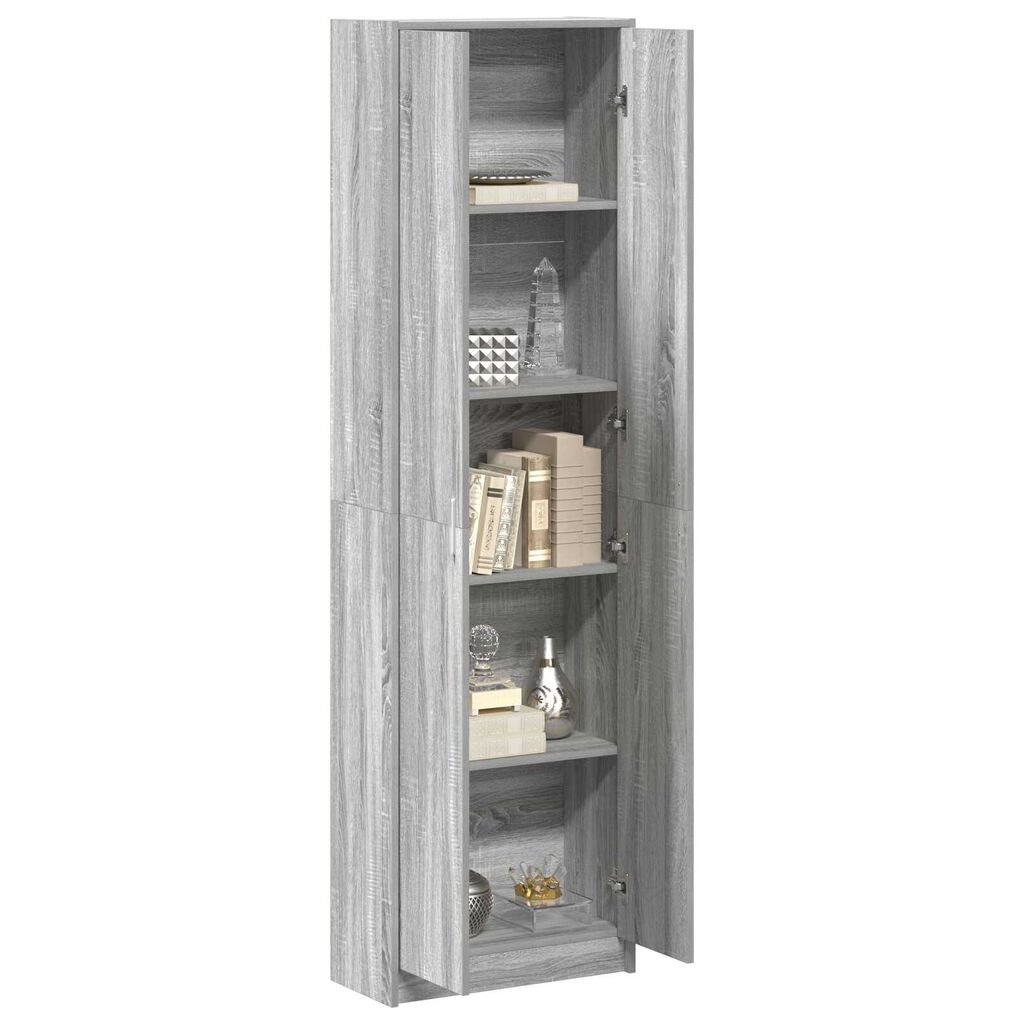 vidaXL Ντουλάπα Γκρι Σονόμα 55x25x189 εκ. από Μοριοσανίδα