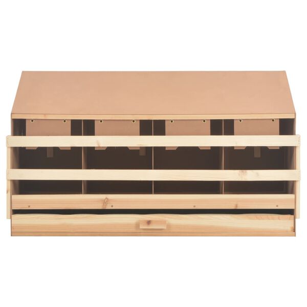 vidaXL Φωλιά για Κότες με 4 Θέσεις 106x40x59 εκ. από Μασίφ Ξύλο Πεύκου