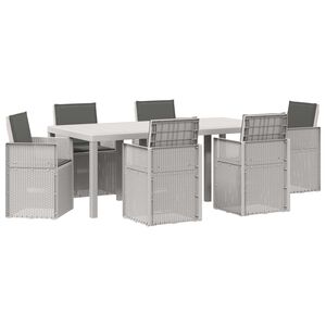 vidaXL &Sigma;έ&tau; &phi;&alpha;&gamma;&eta;&tau;&omicron;ύ &gamma;&iota;&alpha; &kappa;ή&pi;&omicron; &mu;&epsilon; &mu;&alpha;&xi;&iota;&lambda;ά&rho;&iota; 7 pcs Ά&sigma;&pi;&rho;&omicron; &kappa;&alpha;&iota; &Alpha;&nu;&theta;&rho;&alpha;&kappa;ί PP