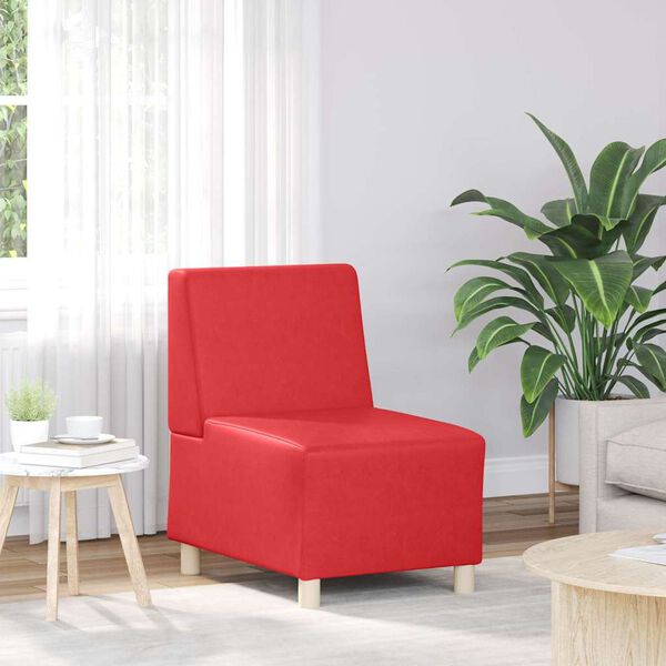 vidaXL Μοναδικός Καναπές χωρίς Χερούλια Κόκκινο 55 x 74 x 82 εκ.