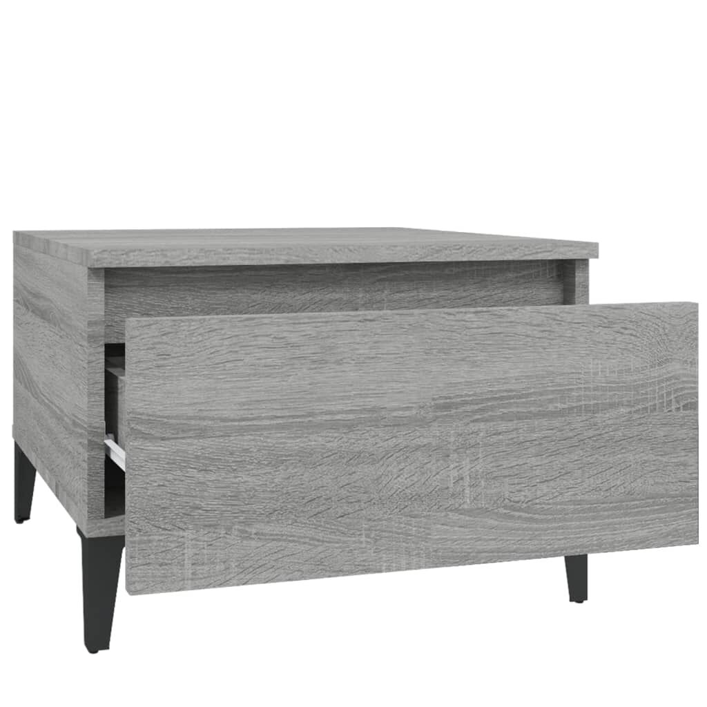 vidaXL Τραπέζι Βοηθητικό Γκρι Sonoma 50x46x35 εκ. Επεξεργασμένο Ξύλο