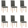 vidaXL Καρέκλες Τραπεζαρίας 6 τεμ. Σκούρο Γκρι Υφασμάτινες
