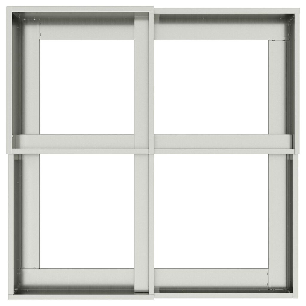 vidaXL Γλάστρα Κήπου 80x80x48 εκ Γαλβανισμένο Ατσάλι