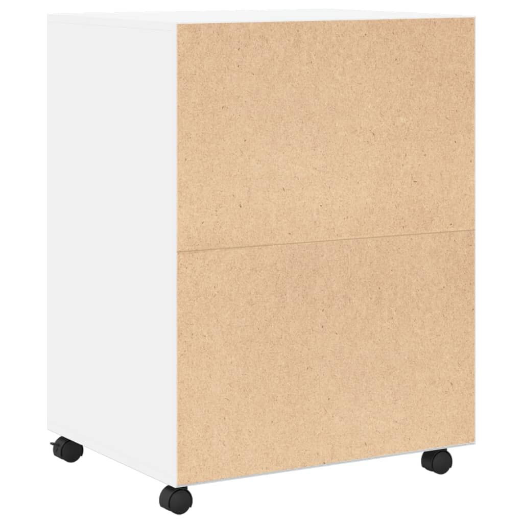 vidaXL Ντουλάπι Τροχήλατο Λευκό 60 x 48 x 81 εκ. από Επεξ. Ξύλο