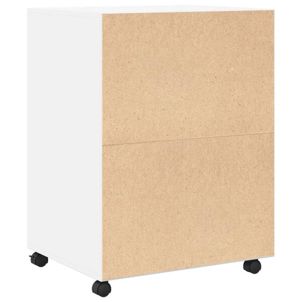 vidaXL Ντουλάπι Τροχήλατο Λευκό 60 x 48 x 81 εκ. από Επεξ. Ξύλο