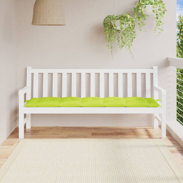 vidaXL Μαξιλάρι Πάγκου Κήπου Αν. Πράσινο 180x50x7 εκ. Ύφασμα Oxford