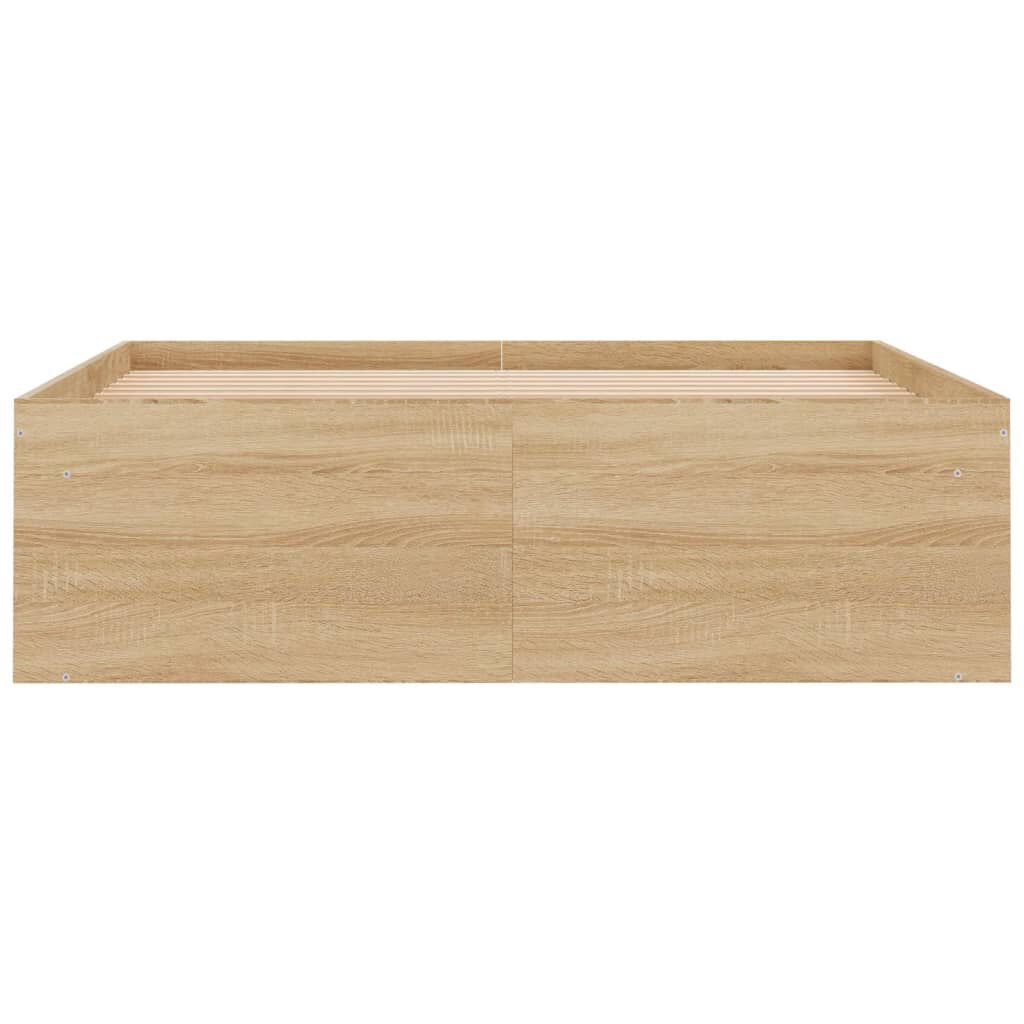 vidaXL Πλαίσιο Κρεβατιού Sonoma Δρυς 120 x 190 εκ. Small Double