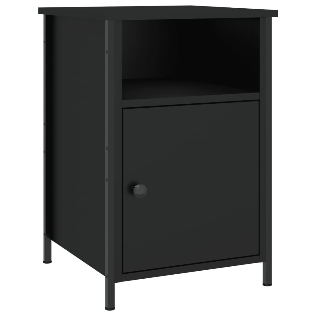 vidaXL Κομοδίνα 2 τεμ. Μαύρα 40 x 42 x 60 εκ. από Επεξεργασμένο Ξύλο