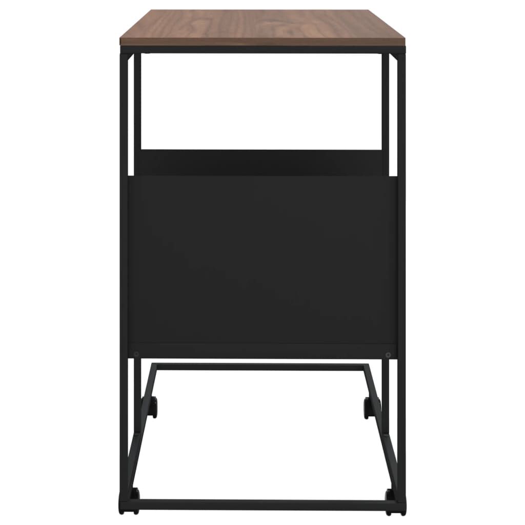 vidaXL Βοηθητικό Τραπέζι με Ρόδες Μαύρο 55 x 36 x 63,5 εκ. Επεξ. Ξύλο