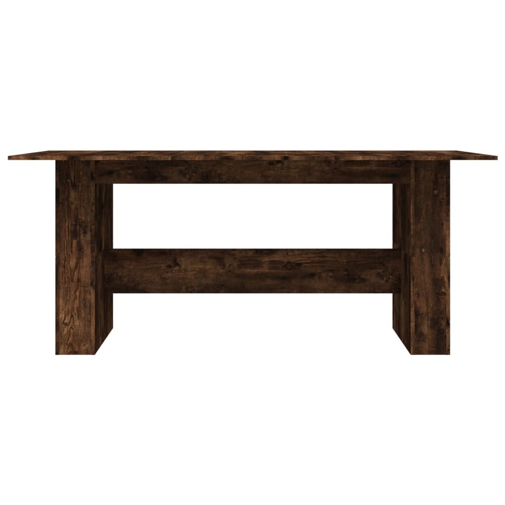 vidaXL Τραπεζαρία Καπνιστή Δρυς 180x90x76 εκ. Επεξεργασμένο Ξύλο