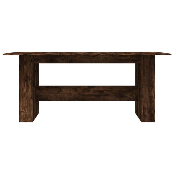 vidaXL Τραπεζαρία Καπνιστή Δρυς 180x90x76 εκ. Επεξεργασμένο Ξύλο