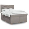vidaXL &Kappa;&rho;&epsilon;&beta;ά&tau;&iota; Boxspring &mu;&epsilon; &Sigma;&tau;&rho;ώ&mu;&alpha; Taupe 140x200 &epsilon;&kappa;. &Upsilon;&phi;&alpha;&sigma;&mu;ά&tau;&iota;&nu;&omicron;
