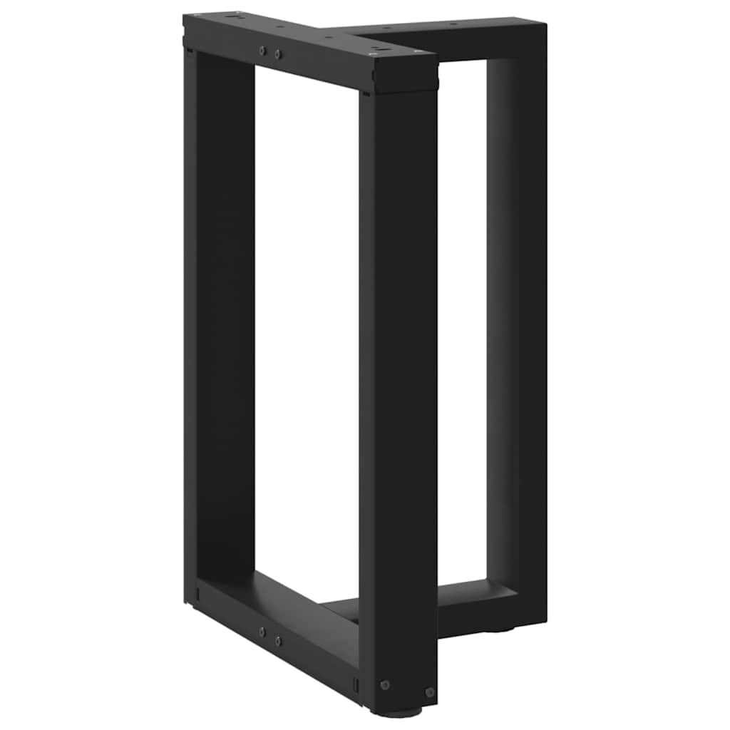 vidaXL Πόδια τραπεζαρίας σχήμα T 2 τεμ. Μαύρο 60x35x(72-73) εκ. Ατσάλι
