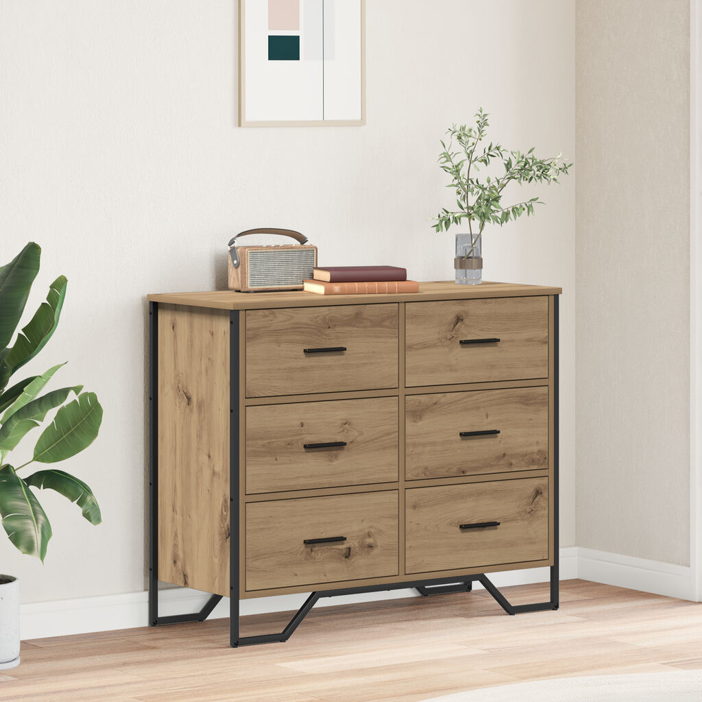 vidaXL Κουτί με Συρτάρια Ξυλόπινα 91x35.5x74.5 εκ. Επεξεργασμένο Ξύλο