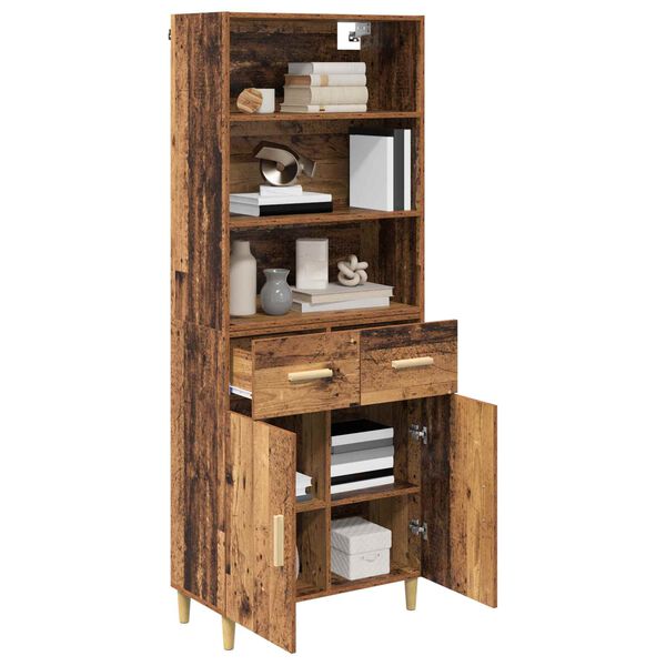 vidaXL Highboard &Pi;&alpha;&lambda;&iota;ό &Xi;ύ&lambda;&omicron; 69,5 x 32,5 x 180 &epsilon;&kappa; &Epsilon;&pi;&epsilon;&xi;&epsilon;&rho;&gamma;&alpha;&sigma;&mu;έ&nu;&omicron; &xi;ύ&lambda;&omicron;