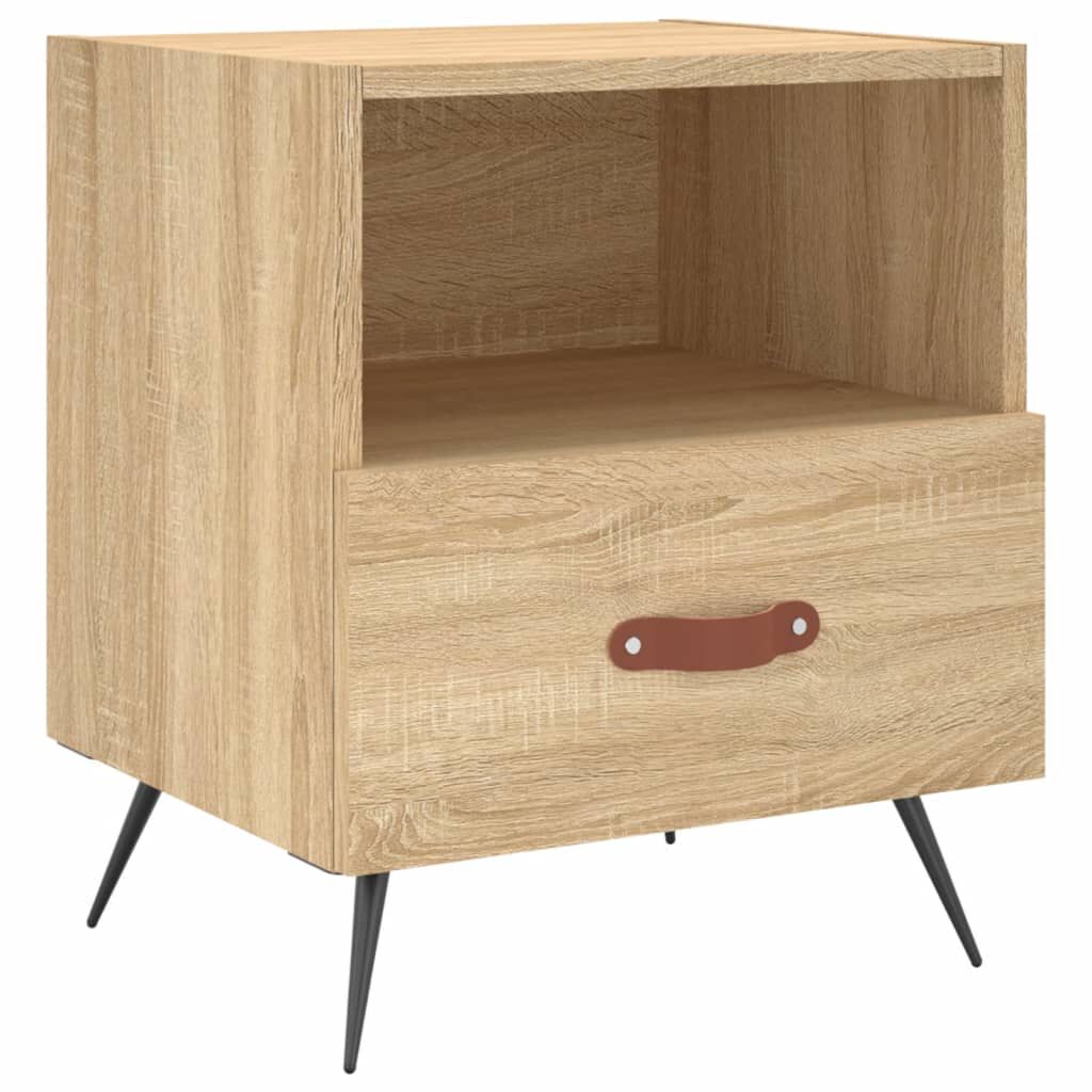 vidaXL Κομοδίνα 2 τεμ. Sonoma Δρυς 40 x 35 x 47,5 εκ. Επεξεργ. Ξύλο