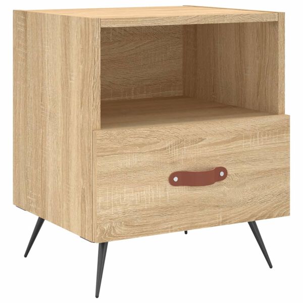 vidaXL Κομοδίνα 2 τεμ. Sonoma Δρυς 40 x 35 x 47,5 εκ. Επεξεργ. Ξύλο