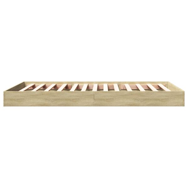 vidaXL Πλαίσιο Κρεβ. Χωρ. Στρώμα Sonoma Δρυς 90 x 190 εκ. Επεξ. Ξύλο