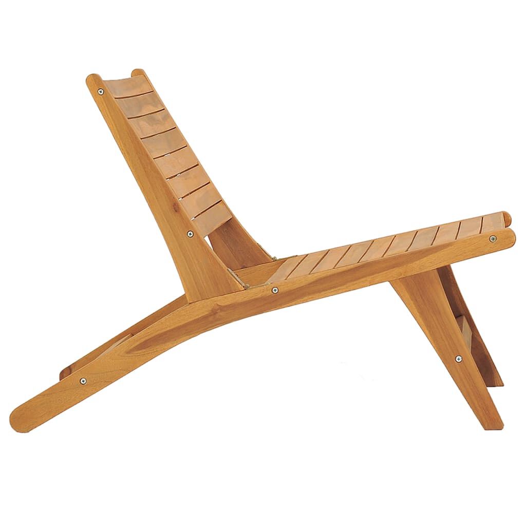 vidaXL Καρέκλα Κήπου με Υποπόδιο από Μασίφ Ξύλο Teak