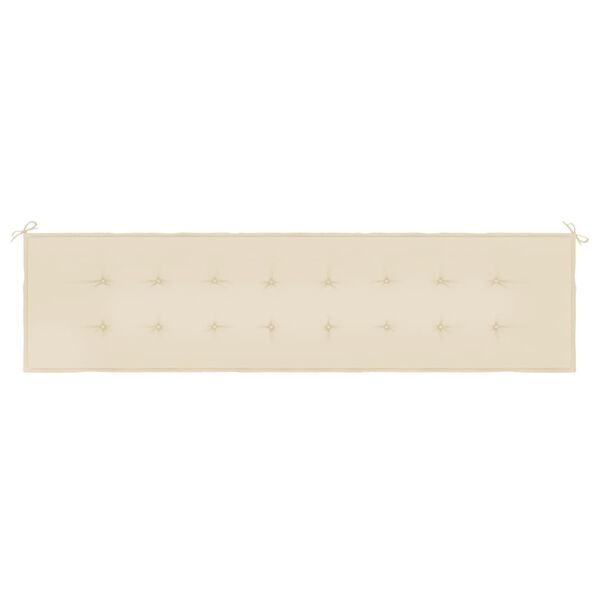 vidaXL Μαξιλάρι Πάγκου Κήπου Μπεζ 200x50x4 εκ. Ύφασμα Oxford