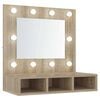 vidaXL Έ&pi;&iota;&pi;&lambda;&omicron; &Kappa;&alpha;&theta;&rho;έ&pi;&tau;&eta; &mu;&epsilon; LED Sonoma &Delta;&rho;&upsilon;&sigmaf; 60 x 31,5 x 62 &epsilon;&kappa;.