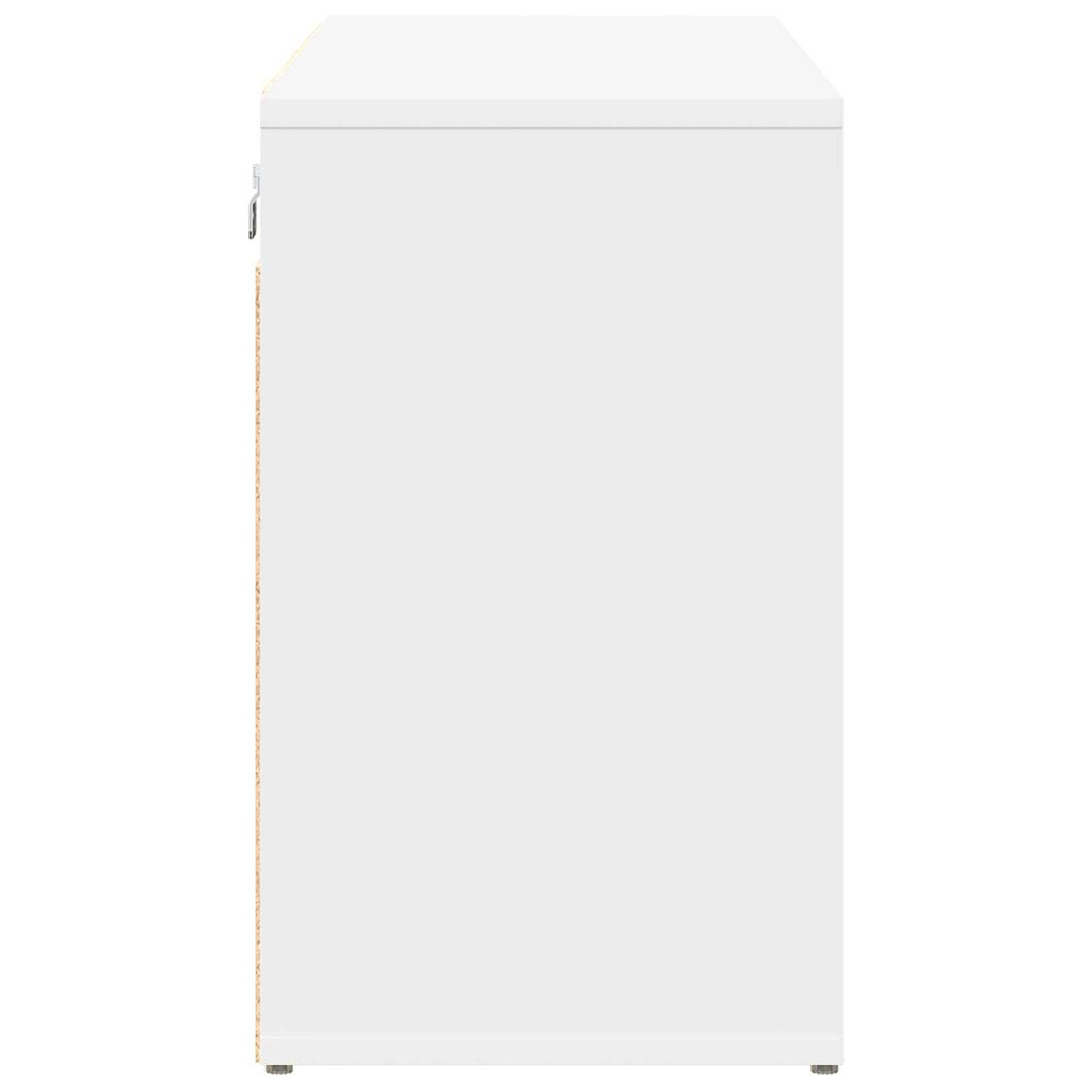 vidaXL Ντουλάπα Παπουτσιών Λευκό 52.5 x 30 x 50 εκ. Επεξεργασμένο ξύλο