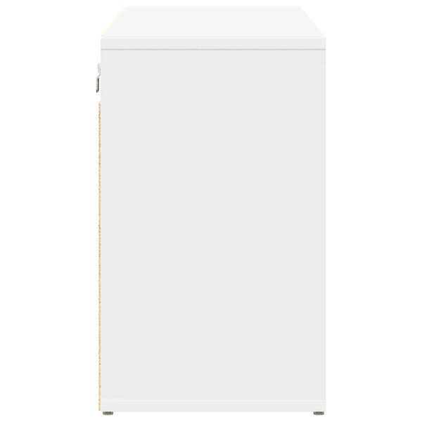 vidaXL Ντουλάπα Παπουτσιών Λευκό 52.5 x 30 x 50 εκ. Επεξεργασμένο ξύλο