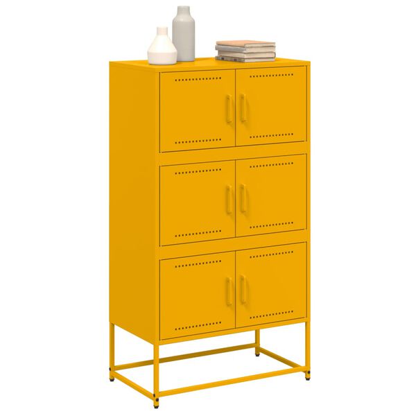 vidaXL Ντουλάπι Μουσταρδί 68,5x38,5x123,5 εκ. από Ατσάλι