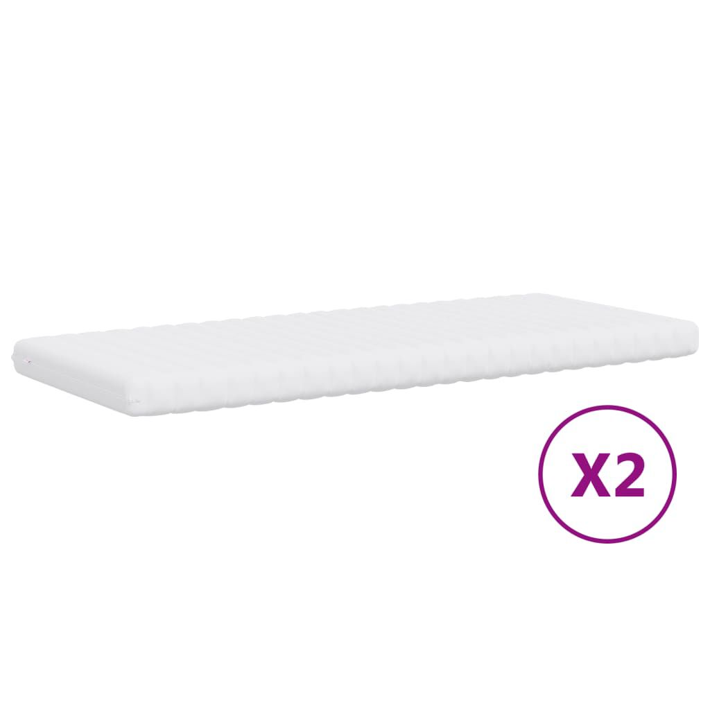 vidaXL Καναπές Κρεβάτι Συρόμενος Σκούρο γκρι 90x190 εκ Ύφασμα Στρώματα