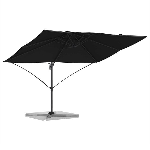 vidaXL Μαύρη Ανεμοτραπέζια Roma 352x251x260 εκ Αλουμίνιο