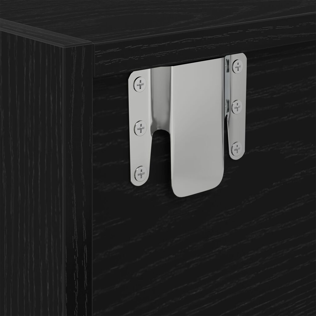 vidaXL Κάτι για τηλεόραση Μαύρη Δρυς 100x31x25,5 εκ. Επεξεργασμένο ξύλο