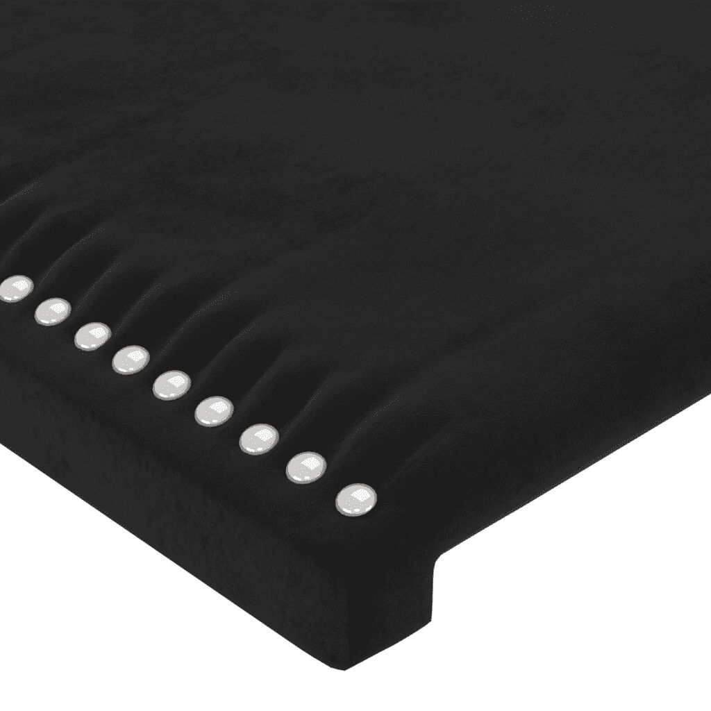 vidaXL Κρεβάτι Boxspring με Στρώμα Μαύρο 120 x 200 εκ. Βελούδινο