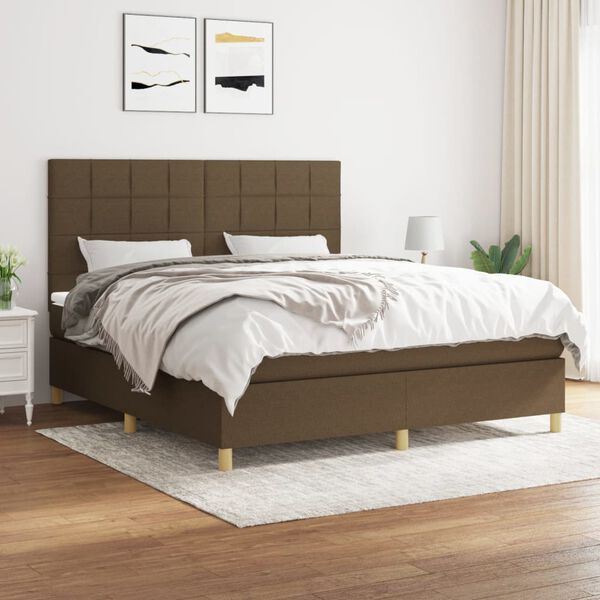 vidaXL &Kappa;&rho;&epsilon;&beta;ά&tau;&iota; Boxspring &mu;&epsilon; &Sigma;&tau;&rho;ώ&mu;&alpha; &Sigma;&kappa;&omicron;ύ&rho;&omicron; &Kappa;&alpha;&phi;έ 160x200 &epsilon;&kappa; &Upsilon;&phi;&alpha;&sigma;&mu;ά&tau;&iota;&nu;&omicron;