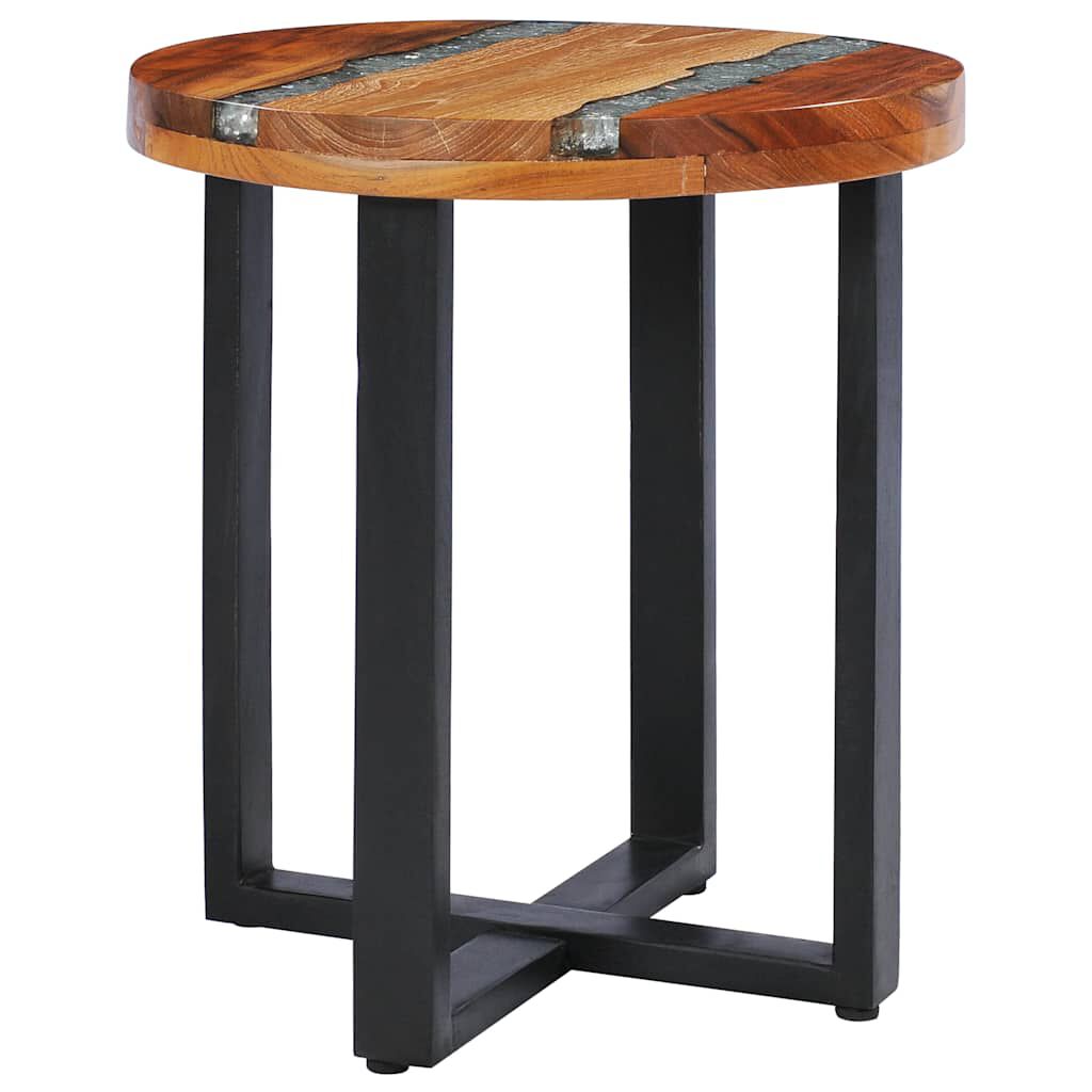 vidaXL Τραπεζάκι Σαλονιού 40x45 εκ. από Μασίφ Ξύλο Teak / Συνθ. Ρητίνη