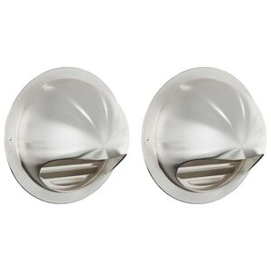 vidaXL &Kappa;&alpha;&pi;ά&kappa;&iota;&alpha; &Alpha;&epsilon;&rho;&iota;&sigma;&mu;&omicron;ύ 2 &tau;&epsilon;&mu;. &Alpha;&sigma;&eta;&mu;ί 150 mm &Alpha;&nu;&omicron;&xi;&epsilon;ί&delta;&omega;&tau;&omicron; &Alpha;&tau;&sigma;ά&lambda;&iota;