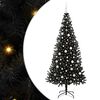 vidaXL Χριστουγεννιάτικο Δέντρο με 300 LED με βάση Μαύρο 210 cm PVC