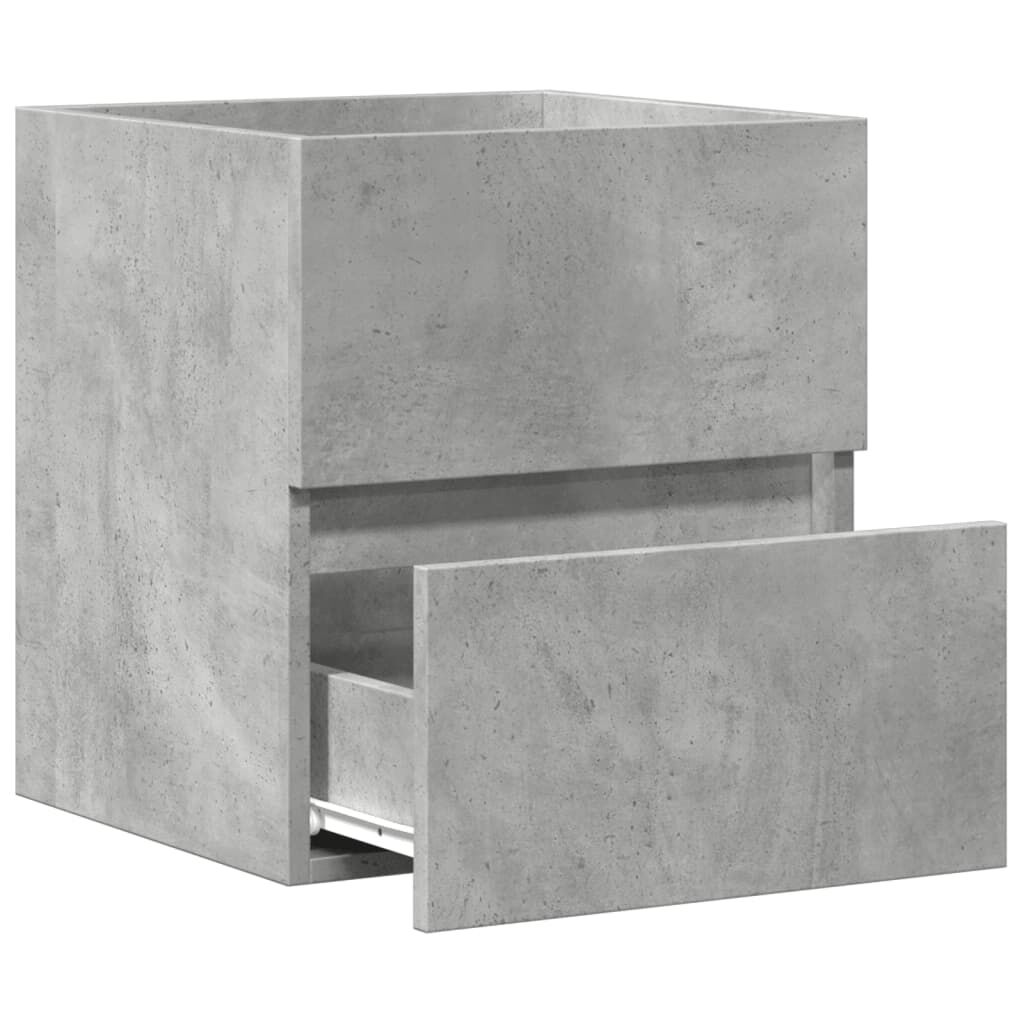 vidaXL Ντουλάπι Νιπτήρα Γκρι Σκυροδ. 41x38,5x45 εκ. Επεξεργασμένο Ξύλο
