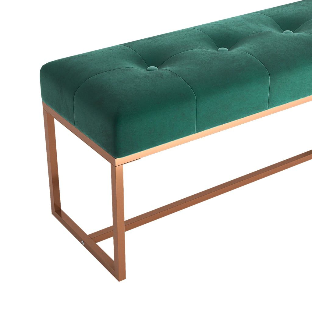 vidaXL Πάγκος Σκούρο Πράσινο 110 x 36 x 45 εκ. Βελούδινος